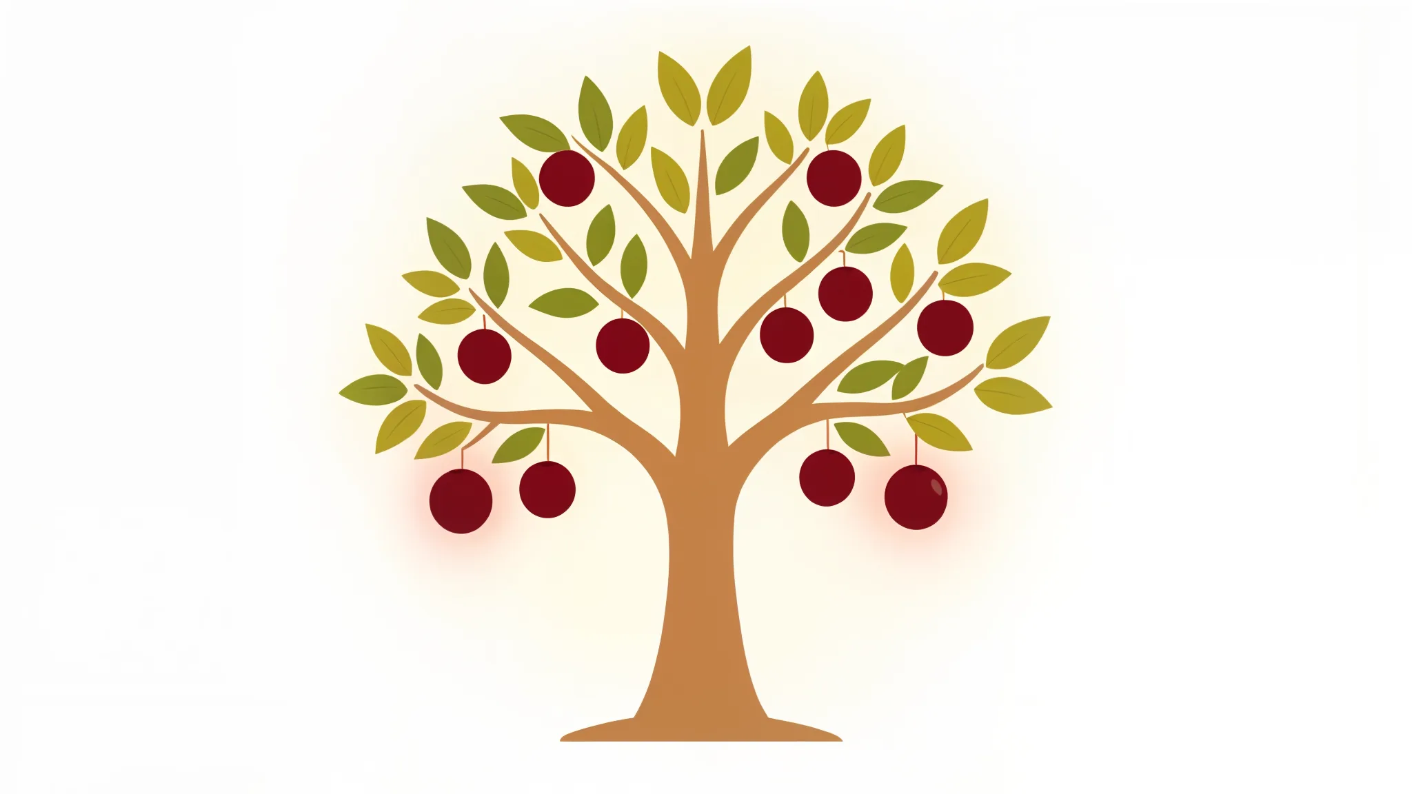 A tree bearing red fruit
